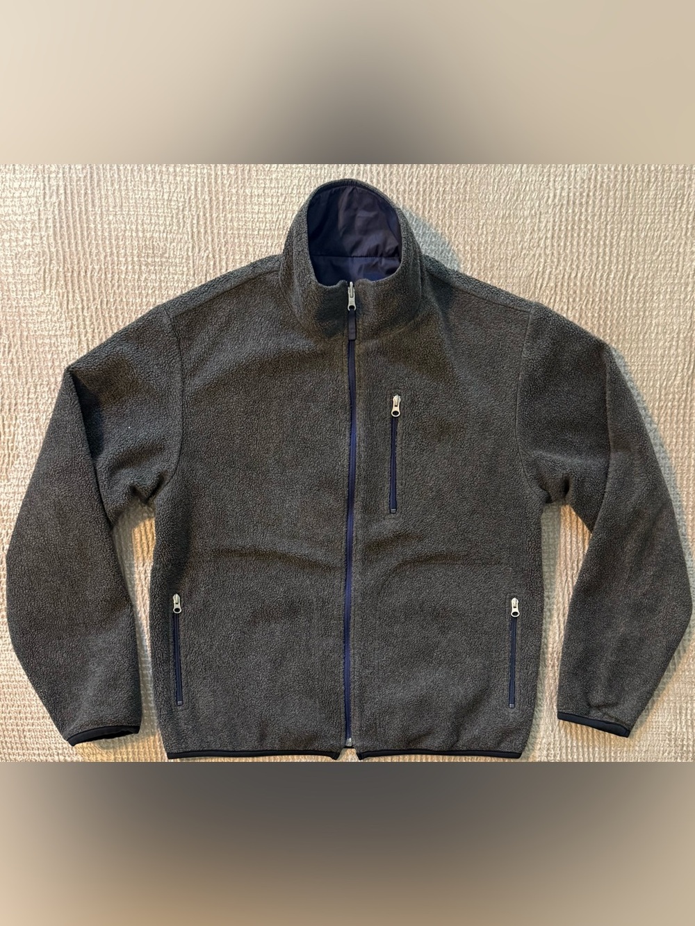 United Colors of Benetton Reversible Fleece Jacket Made in Italy M